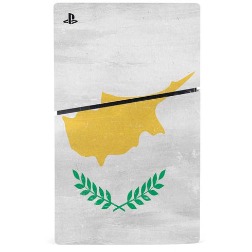 Cyprus Flag Distressed PS5 Slim Disk Console Skin